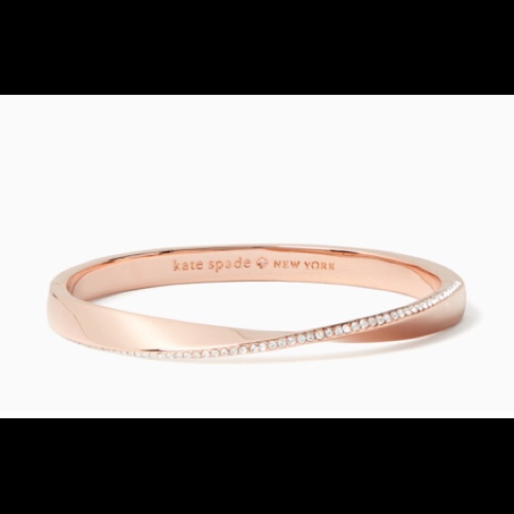 Kate Spade “‘do the twist” pave hinged bangle